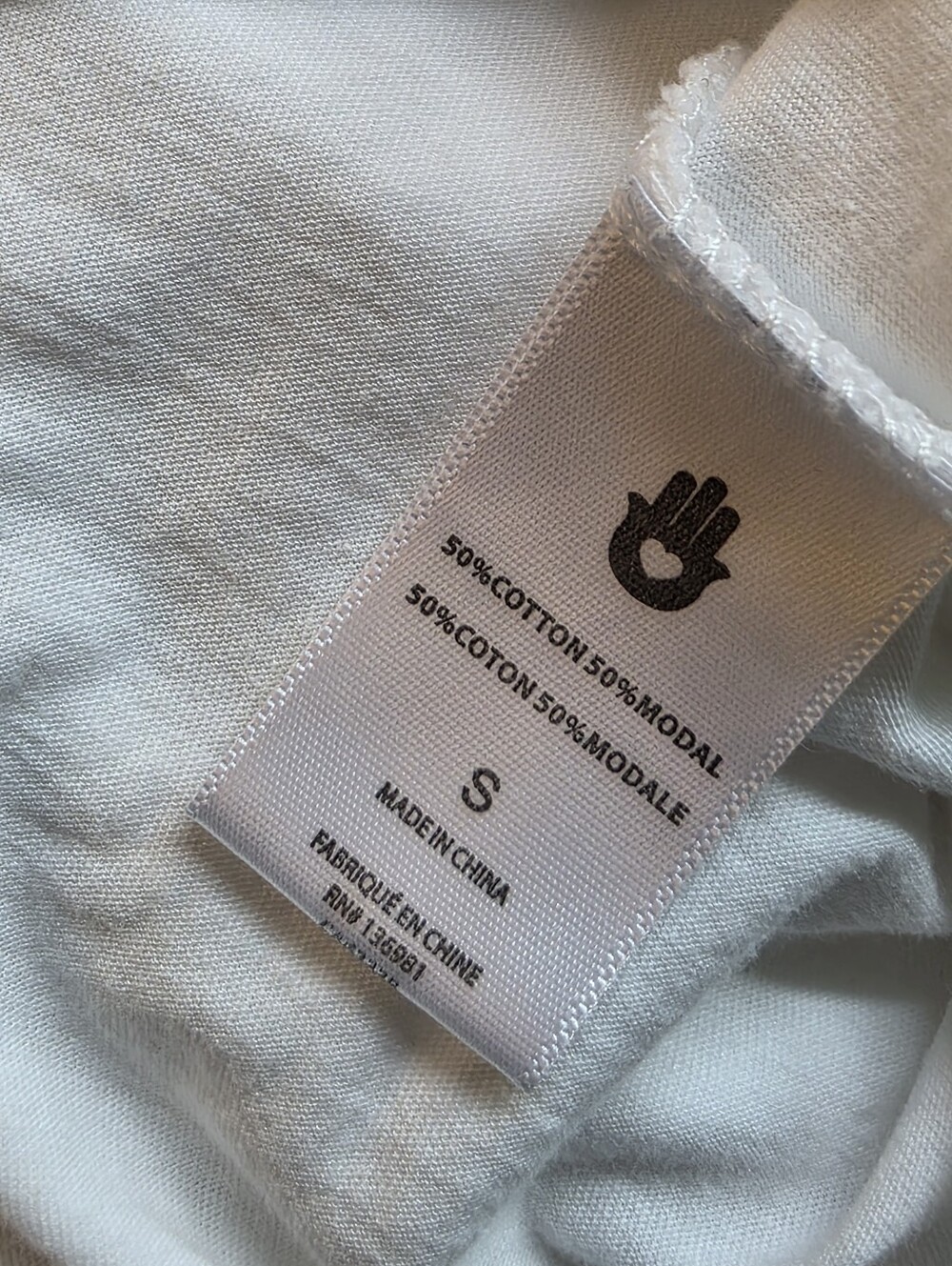 Spiritual Gangster White Tank with Metallic Gold Geometric Design Size Small - Picture 8 of 9